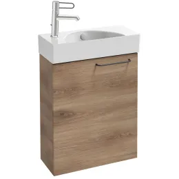 Модуль под раковину Odeon Rive Gauche 48,5х21,3х59,1 см, левосторонний, квебекский дуб, ручка чёрная EB2581G-R9-E10 Jacob Delafon