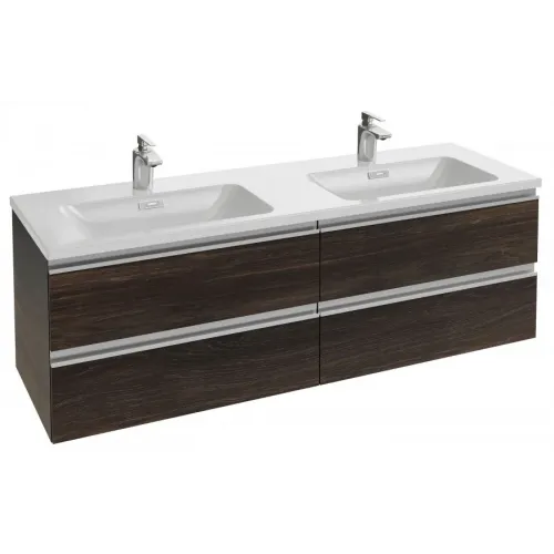 Модуль с раковиной Vox 140 см, серая кожа, 4 выдвижных ящика, подвесной монтаж EXAA112-Z-00+EB2020-RA-N29 Jacob Delafon