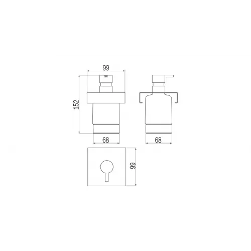 Модуль дозатора для рейлинга INDA INDISSIMA BARRA A8812MNE21
