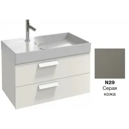 Модуль под раковину Rythmik 79,5х45х42,4 см, серая кожа, 2 выдвижных ящика EB1303-N29 Jacob Delafon