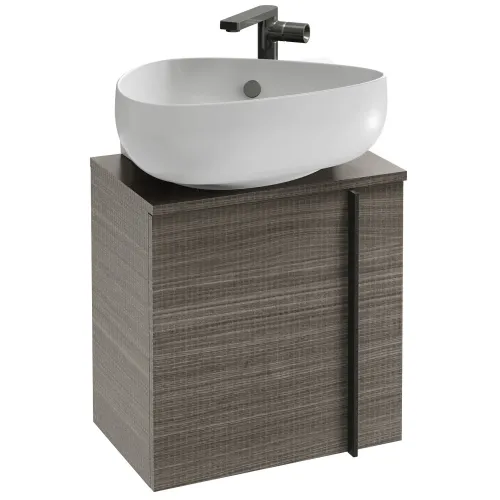 Модуль под раковину Nouvelle Vague 45х30х46,8 см, фактурный дуб, шарниры слева, 1 дверца с доводчиками EB3045G-E73 Jacob Delafon