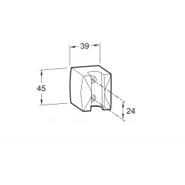 Держатель для лейки Moxie abs, фиксированный E75063-CP Jacob Delafon
