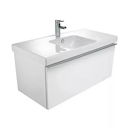 Модуль с раковиной Odeon Up 105 см, белый блестящий лак, с 1 ящиком, подвесной монтаж EB883-N18+E4731-00 Jacob Delafon