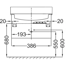 Модуль под раковину Rythmik 38,6х29х36,9 см, малиновый лак, 1 дверца EB1036-R3 Jacob Delafon