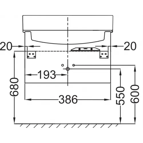 Модуль под раковину Rythmik 38,6х29х36,9 см, малиновый лак, 1 дверца EB1036-R3 Jacob Delafon
