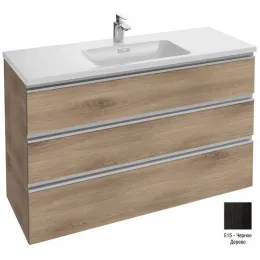 Модуль под раковину Vox 120х46х73,4 см, 3 ящика, черное дерево, встроенные ручки EB2041-RA-E15 Jacob Delafon