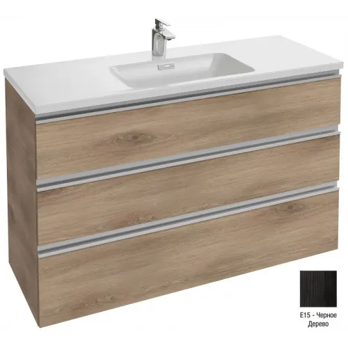 Модуль под раковину Vox 120х46х73,4 см, 3 ящика, черное дерево, встроенные ручки EB2041-RA-E15 Jacob Delafon