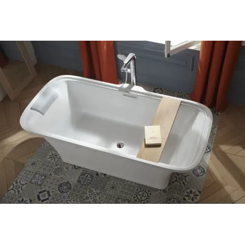 Напольный смеситель Avid полированный никель, мультирежимный ручной душ, неповоротный излив, никель, с лейкой E97367-BN Jacob Delafon