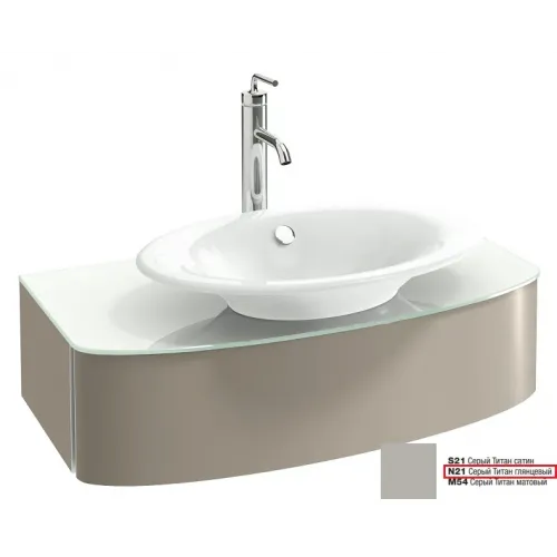 Модуль под раковину Presqu'ile 83х45х21,8 см, серый титан глянцевый, 1 выдвижной ящик EB1106-N21 Jacob Delafon