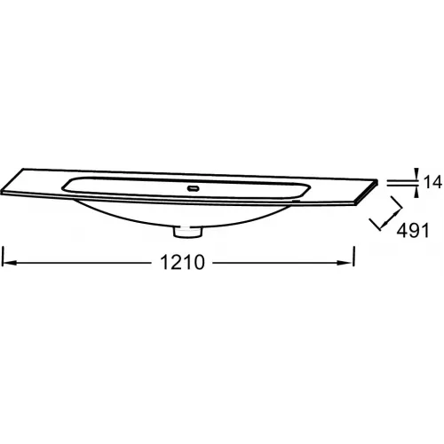 Мебельная раковина Nona 121х49,1 см, глянцевый белый EB1882RU-00 Jacob Delafon