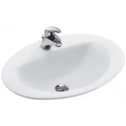 Встраиваемая сверху раковина Odeon 56х43 см, санфарфор, с отв. под смеситель E4155-00 Jacob Delafon