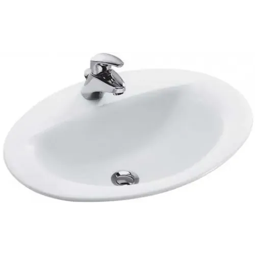 Встраиваемая сверху раковина Odeon 56х43 см, санфарфор, с отв. под смеситель E4155-00 Jacob Delafon