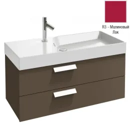 Модуль под раковину Rythmik 99,5х45х42,4 см, малиновый глянцевый, 2 выдвижных ящика EB1304-R3 Jacob Delafon