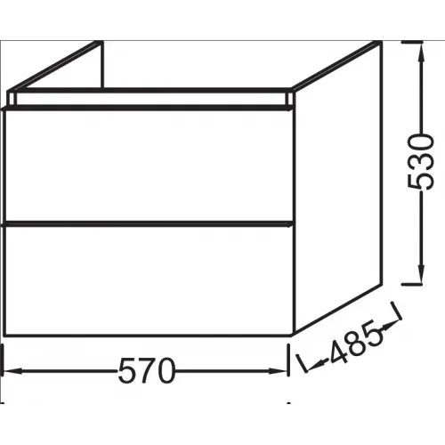 Модуль под раковину Odeon Up 57х48,5х53 см, черное дерево EB878-E15 Jacob Delafon