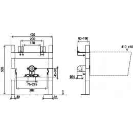 Инсталляция для биде 42х8х50,5 см E73011-NF Jacob Delafon
