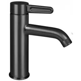 Смеситель для умывальника Nouvelle Vague матовый черный, антикальк, чёрный цвет, неповоротный излив, с донным клапаном E78335-BLV Jacob Delafon