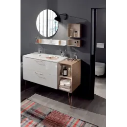 Модуль под раковину Odeon Rive Gauche 100х50,8х56,8 см, 2 ящика, ручки - черный, черный матовый EB2524-R9-M61 Jacob Delafon