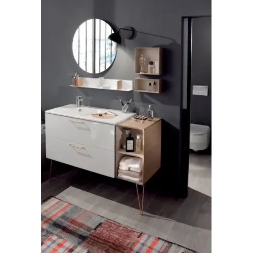 Модуль под раковину Odeon Rive Gauche 100х50,8х56,8 см, 2 ящика, ручки - черный, черный матовый EB2524-R9-M61 Jacob Delafon