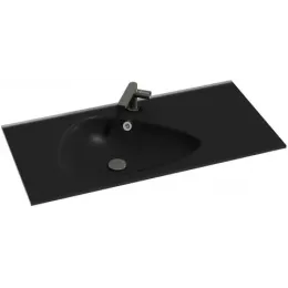 Встраиваемая сверху раковина Nouvelle Vague 100х51,5 см, матовый черный, стекло, с отв. под смеситель EB3021-DE2 Jacob Delafon