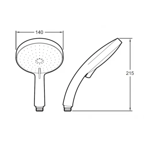 Душевой гарнитур Citrus со штангой, шлангом, лейкой, мыльницей, 5 режимов E12980-CP Jacob Delafon