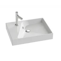 Подвесная раковина Rythmik 60х11х37 см, с гладкой нижней поверхностью, санфарфор, угловая XR112K-Z-00 Jacob Delafon