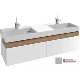 Модуль под раковину Terrace 150х48х38 см, серый титан блестящий, верхний ящик из цельного дерева, система push-to-open EB1189-N21 Jacob Delafon