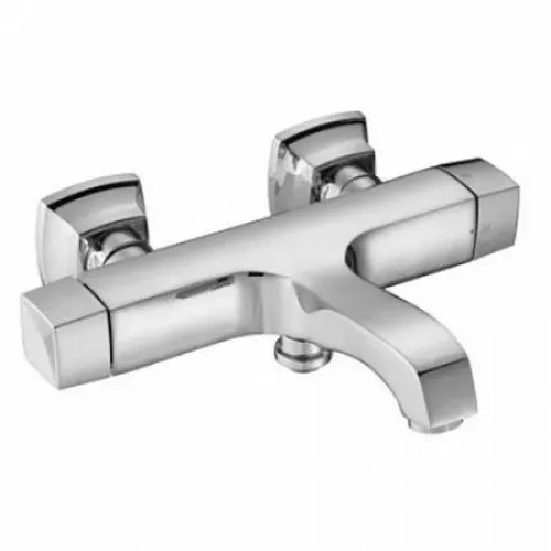 Настенный смеситель Margaux с выходом на душ (без лейки), неповоротный излив, термостат E16215-9-CP Jacob Delafon