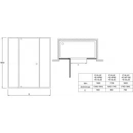 Душевая дверь Serenity 100х190 см, распашная, 6 мм E14P100-GA Jacob Delafon