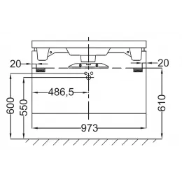 Модуль под раковину Reve 97,3х43,5х44,5 см, светло-коричневый лак, 1 выдвижной ящик EB1132-G80 Jacob Delafon
