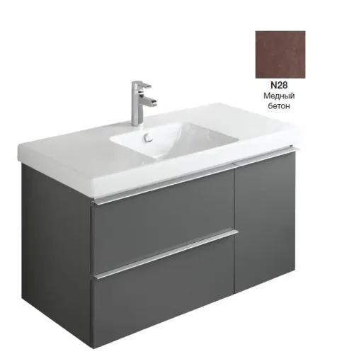 Модуль с раковиной Odeon Up 105 см, медный бетон, подвесной монтаж EB891-N28+E4731-00 Jacob Delafon