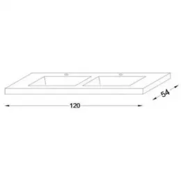 Подвесная раковина Sobro 120х54х5 см, санфарфор, двойная 4562RU-00 Jacob Delafon