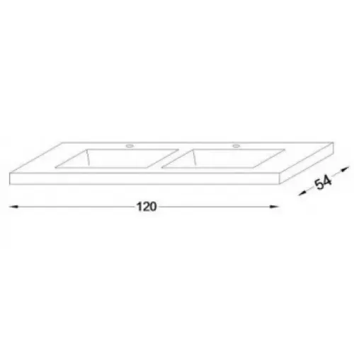 Подвесная раковина Sobro 120х54х5 см, санфарфор, двойная 4562RU-00 Jacob Delafon