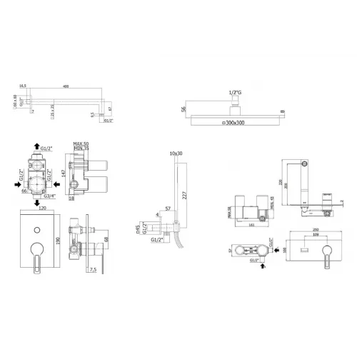 Комплект для душа PAFFONI Ringo KITRIN015CR105KING