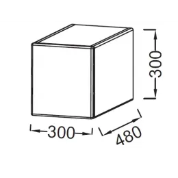 Тумба для ванной Terrace белый блестящий, 1 ящик «открытие нажатием»., подвесной монтаж 30х48 см EB1744-G1C Jacob Delafon