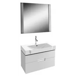Комплект мебели для ванной Reve 80 см, белый, с 2 ящиками, с подсветкой, подвесной монтаж E4803-00+EB1135-G1C+EB582-NF Jacob Delafon