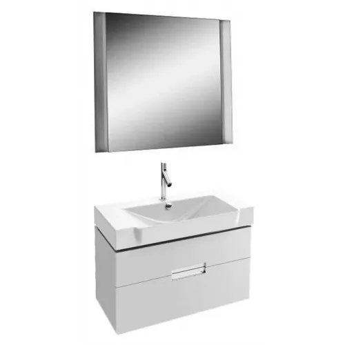 Комплект мебели для ванной Reve 80 см, белый, с 2 ящиками, с подсветкой, подвесной монтаж E4803-00+EB1135-G1C+EB582-NF Jacob Delafon