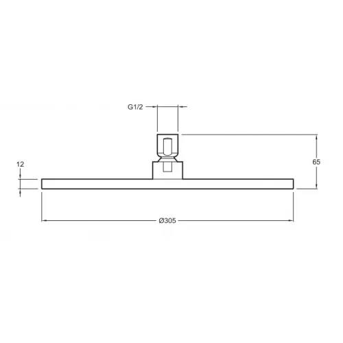 Лейка верхнего душа Katalyst 31 см, round, без держателя E13690-CP Jacob Delafon