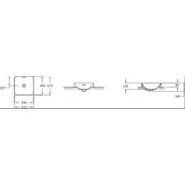 Накладная раковина Vox 41,3х41,3х12 см, санфарфор E2661-0 Jacob Delafon