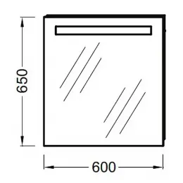 Зеркало 60х65 см, с подсветкой, функция анти-пар, с подсветкой, с подогревом EB1411-NF Jacob Delafon