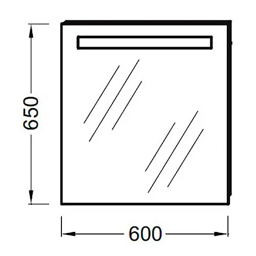 Зеркало 60х65 см, с подсветкой, функция анти-пар, с подсветкой, с подогревом EB1411-NF Jacob Delafon