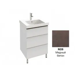 Модуль под раковину Odeon Up 67х48,5х73,8 см, медный бетон EB992-N28 Jacob Delafon