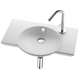 Подвесная раковина Formilia Spherik 60х41х15 см, с 1 отверстием для смесителя с правой стороны, санфарфор E4506-00 Jacob Delafon