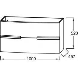 Модуль под раковину Nona 100х45,7х52 см, синий бархат EB1889RU-G98 Jacob Delafon