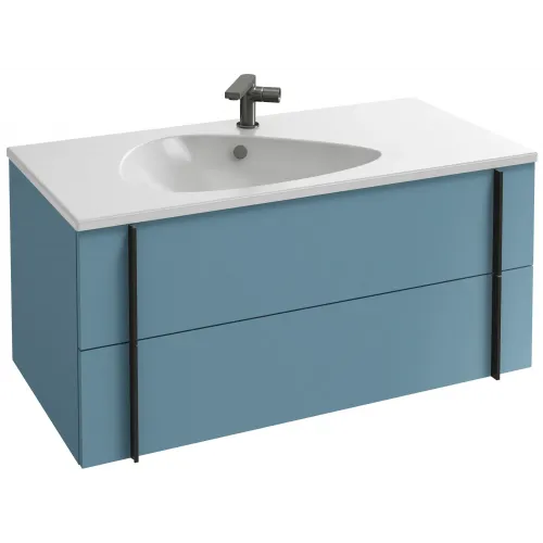 Модуль под раковину Nouvelle Vague 100х50,7х45,5 см, матовый аквамарин, 2 ящика EB3032-M43 Jacob Delafon
