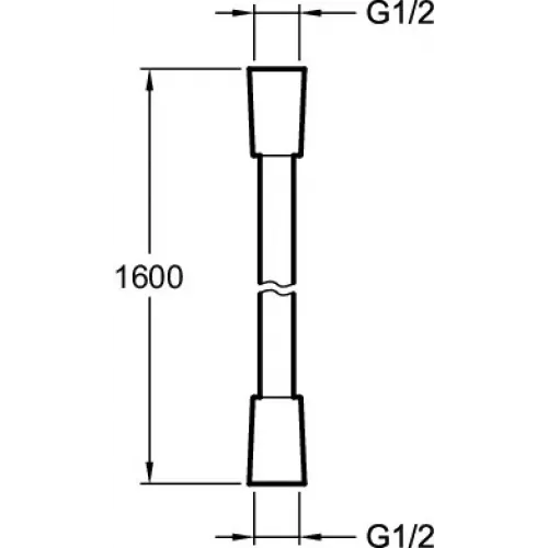 Шланг 160 см, с системой антискручивания, титан E75206-TT Jacob Delafon