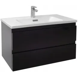Модуль под раковину Madeleine 80х46х45 см, 2 ящика, встроенные ручки, черный матовый EB2053-J53 Jacob Delafon