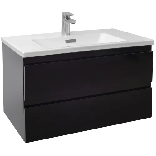 Модуль под раковину Madeleine 80х46х45 см, 2 ящика, встроенные ручки, черный матовый EB2053-J53 Jacob Delafon