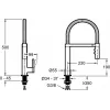 Смеситель для кухни с выдвижной лейкой Spirale холодный старт E23310-CP Jacob Delafon