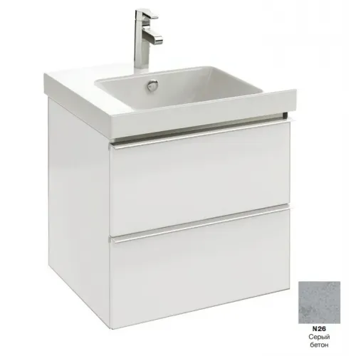 Модуль под раковину Odeon Up 57х48,5х53 см, 2 ящика, серый бетон EB878-N26 Jacob Delafon