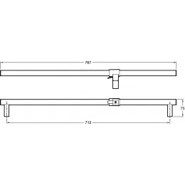 Штанга для душа Eo 76 см, никель E8524-BN Jacob Delafon